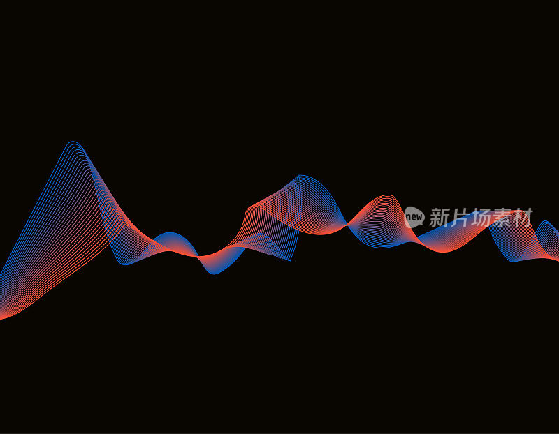 blend wave line science pattern background
